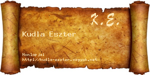 Kudla Eszter névjegykártya